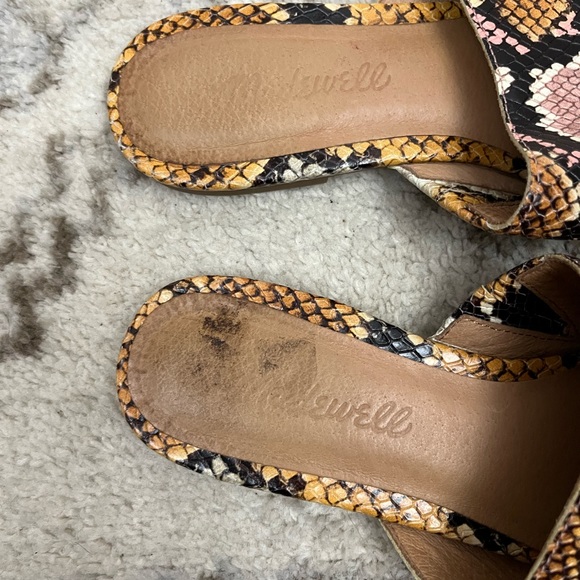Madewell snake print slide on mules - Picture 3 of 8